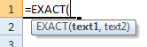 exact formula syntax