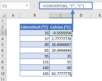 convert f to c