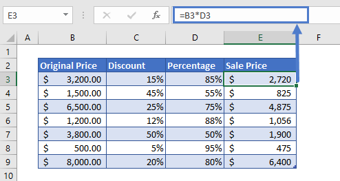 Decrease by Percentage step 3