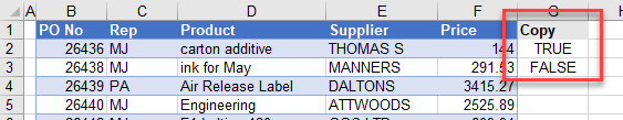 excel copyrows truefalse insert
