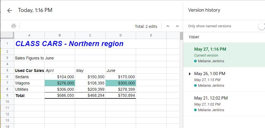 excel-trackchanges gs versions