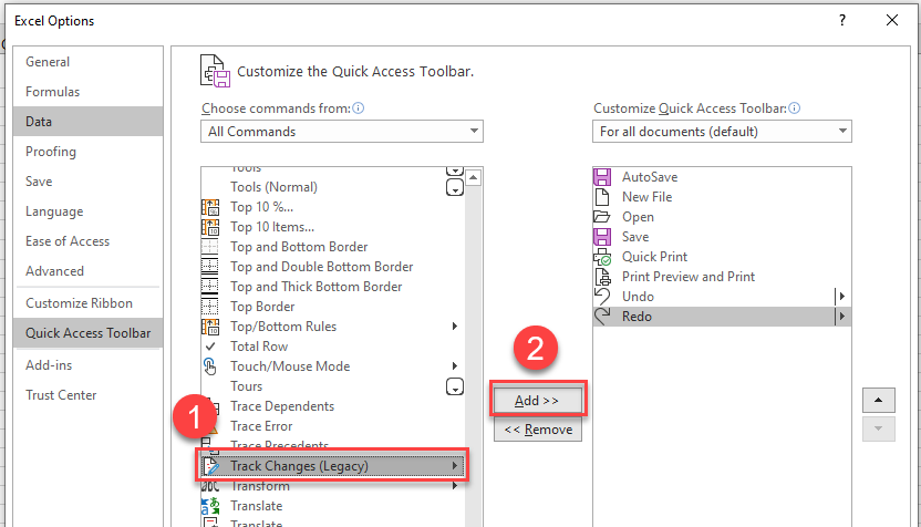 excel trackchanges intro