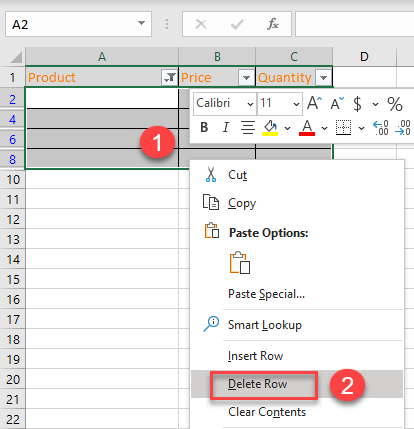 delete rows blank cells 16 new