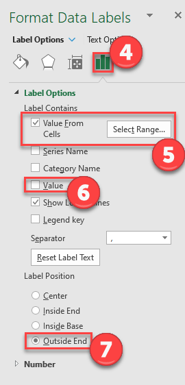 Adjust Error Labels for Percentage Graph in Excel