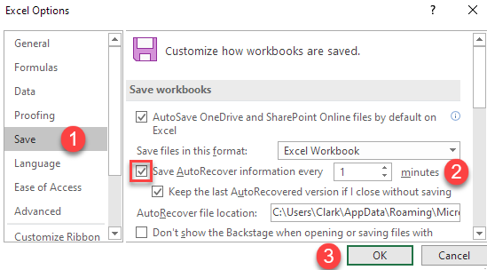 autosave grayed out 2